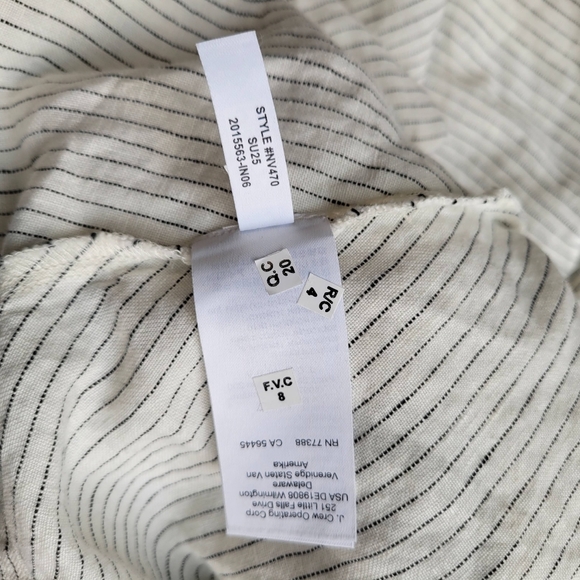 Madewell Striped Empire-Waist Midi Dress in 100% Linen NV470 Size M - Picture 10 of 10